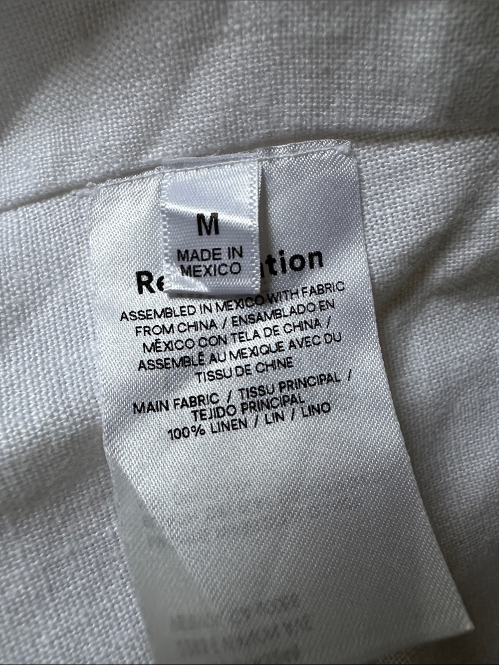 REFORMATION Women's White Sweetheart Linen-Crop Top - Picture 4 of 4